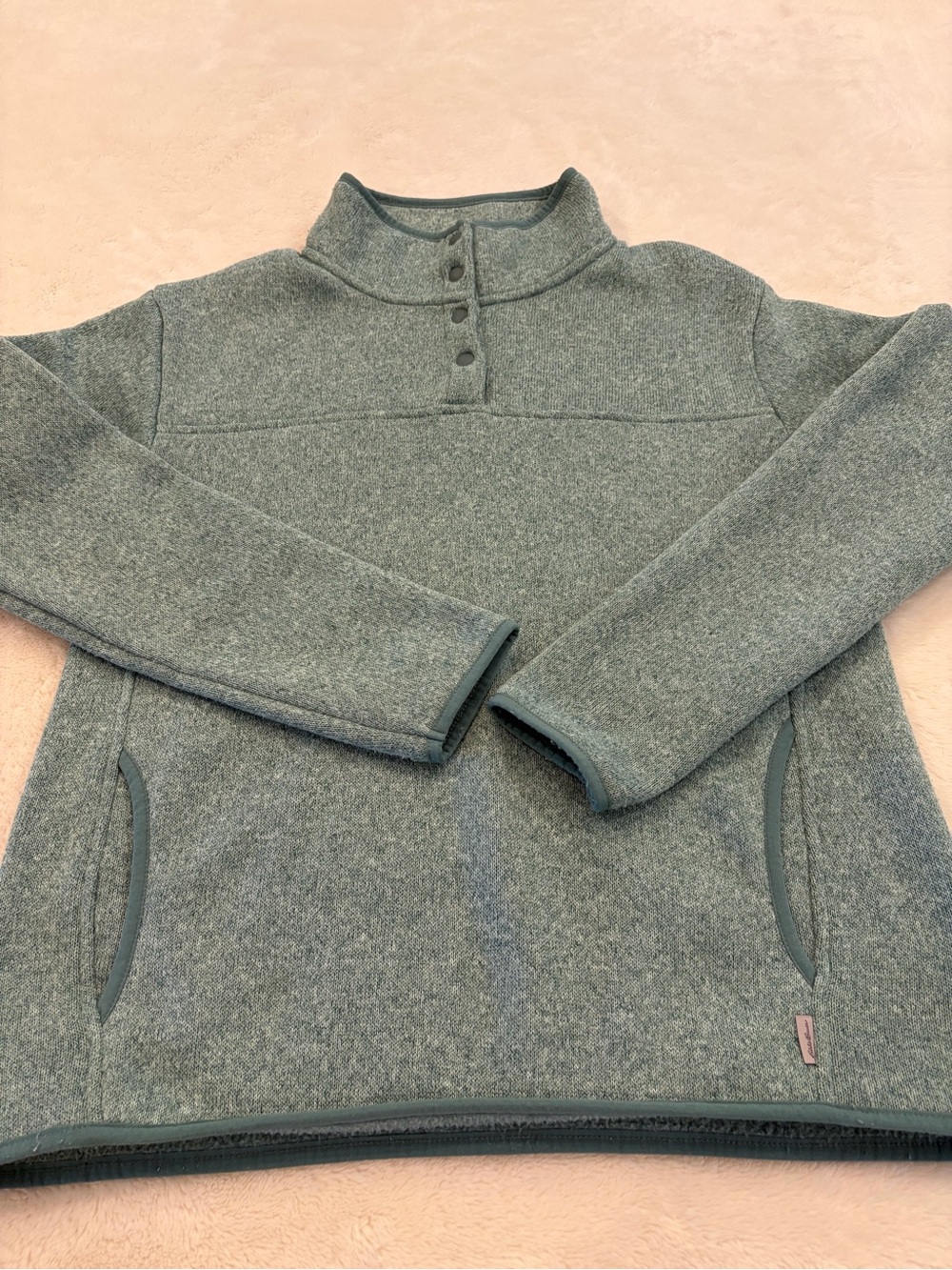 Eddie Bauer Quarter Snap Sweater Wm M